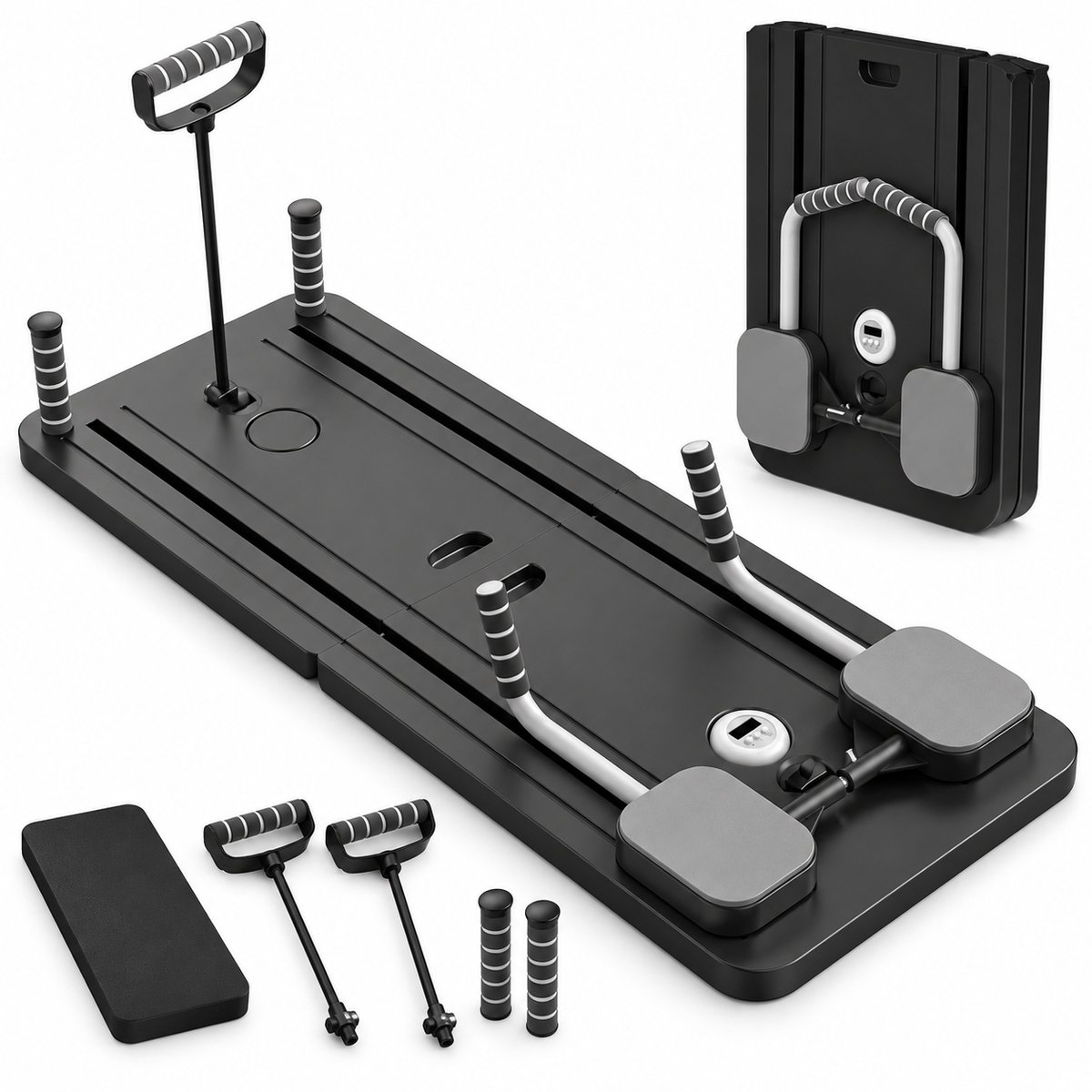 Pilates - Multifunctioneel Fitness Board – Opvouwbaar Trainingsapparaat voor Thuis – Full Body Workout – Buikspiertrainer met Weerstandsbanden – Core, Armen & Benen – Fitnessapparaat Home Gym
