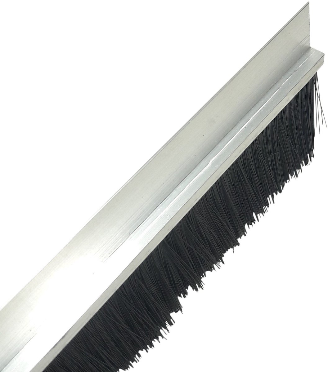 Famanu – Borstelafdichting 100 cm aluminium h-profiel tochtstopper vliegenafdichting rolluikafdichting