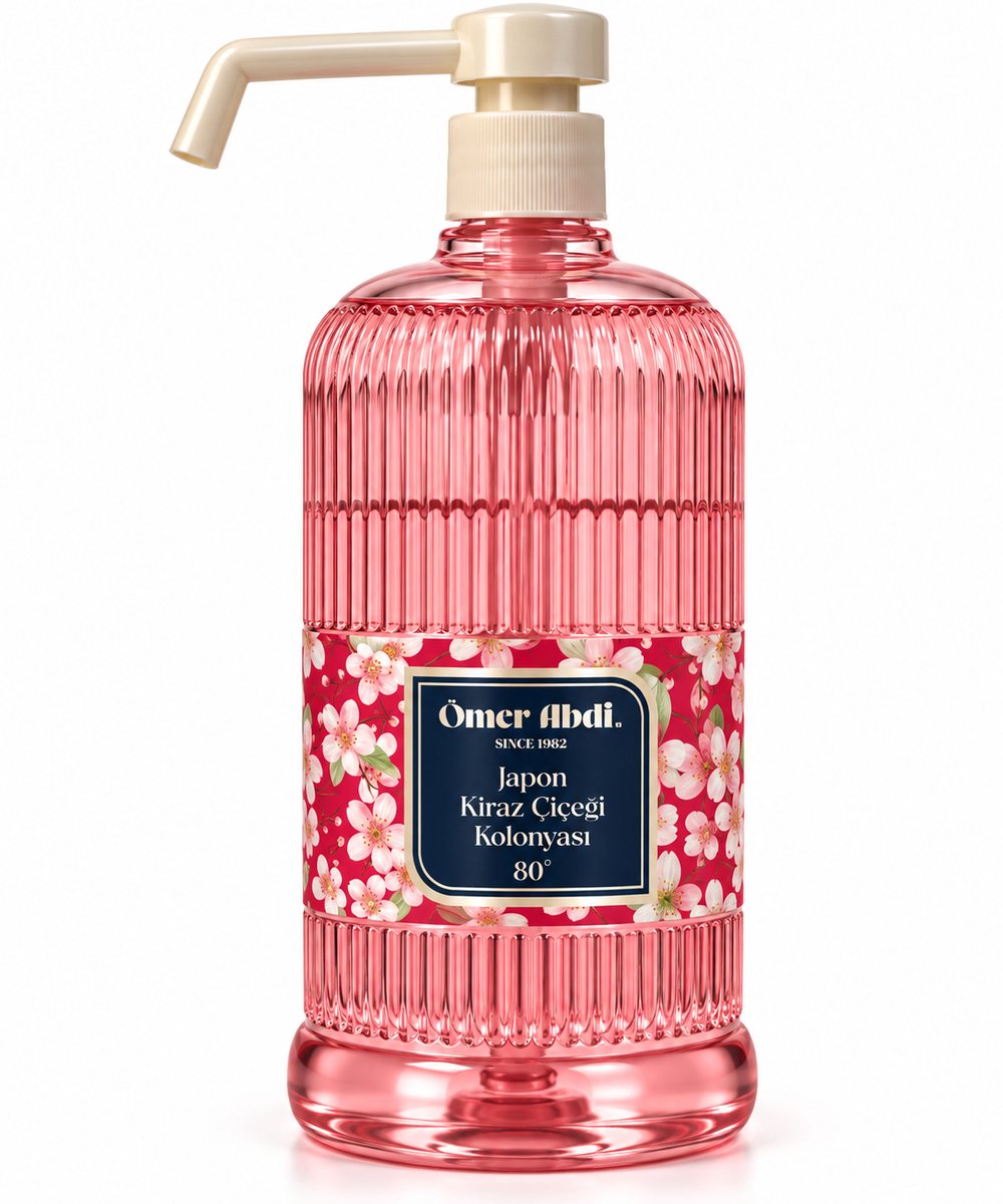 Omer Abdi Tuncer - Japon Kiraz Cicegi Cologne - Japanse Kersenbloesem Kolonya - Aftershave - Eau de Cologne met Pomp - 750 ml