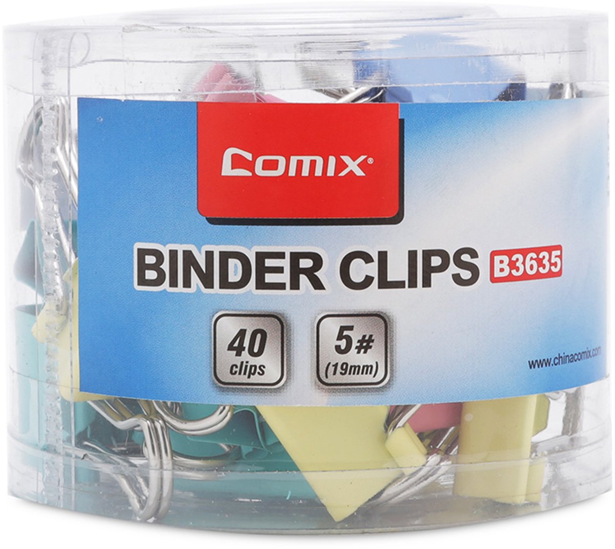 Comix binderclip 19 mm kleur