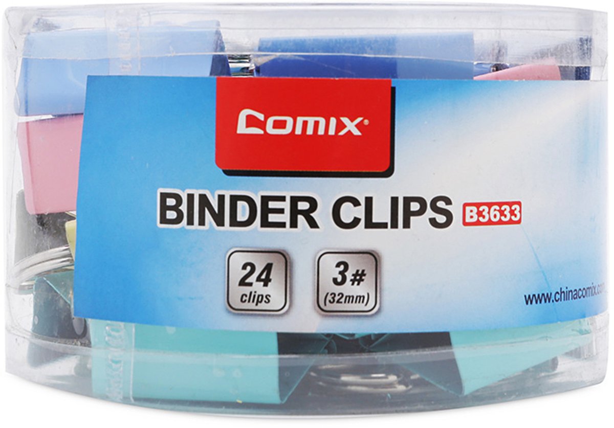 Comix binderclip 32 mm kleur