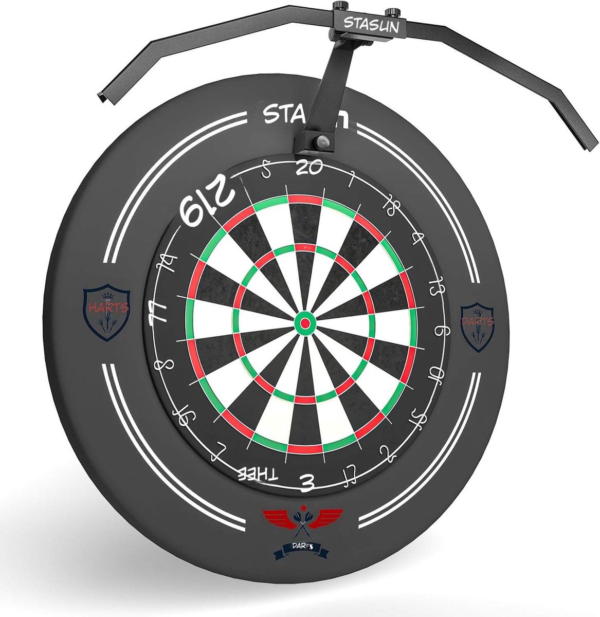 Kavora® Dartbord Verlichting - Dart Bord Verlichting - Professionele Verlichting voor Dartbord - Zwart - 63cm x 63cm x 16cm