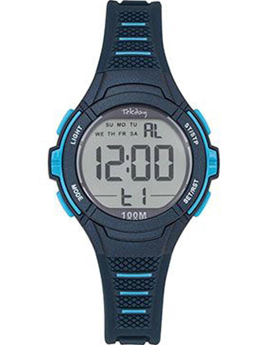 Tekday 654661 digitaal horloge 35 mm 100 meter blauw