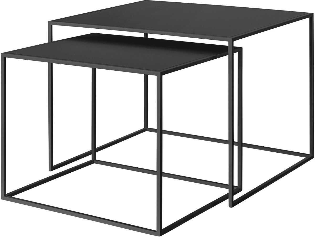 Fera Bijzettafel Black Large | Zwart | Staal