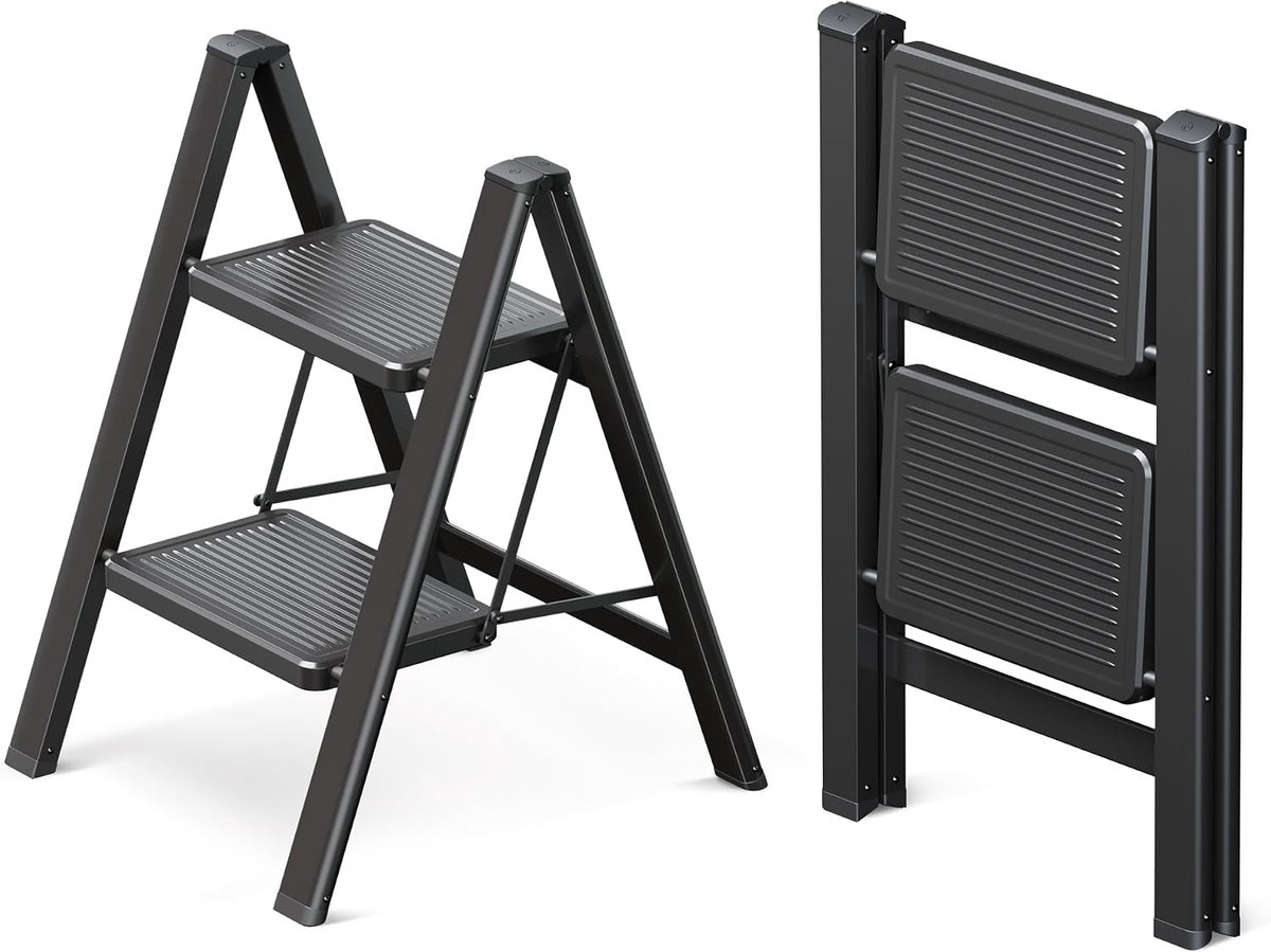Ladder Met 2 Treden met Brede Antislippedalen