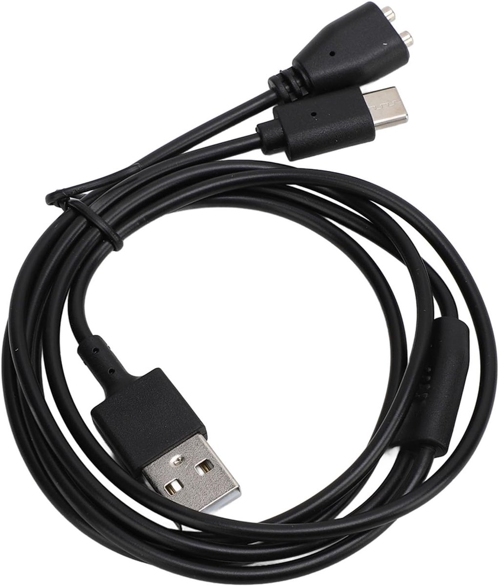 Oplaadsnoer, 2 in 1 Magnetische Oplaadkabel Vervanging voor voor Yawpet Hondentrainingshalsband, USB C Hondenblafhalsband Oplader