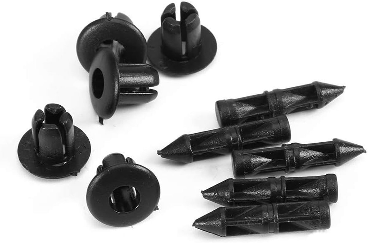 100 stuks kunststof klinknagels bevestigingsclips push pin car-styling bevestigingsclip 6 mm bekledingsclips kunststof klinknagels motorbekleding voor