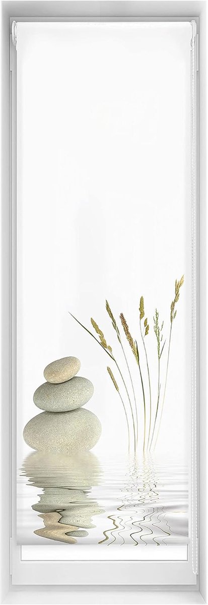 Easy jaloezie zonder boren, bedrukt, lichtdoorlatend, digitale druk, 55 x 150 cm (breedte x hoogte), stofmaat 52 x 145 cm