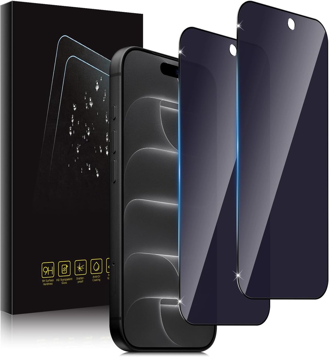 Holilo voor iPhone 18/18 Pro privacy beschermfolie voor pantserglas privacy