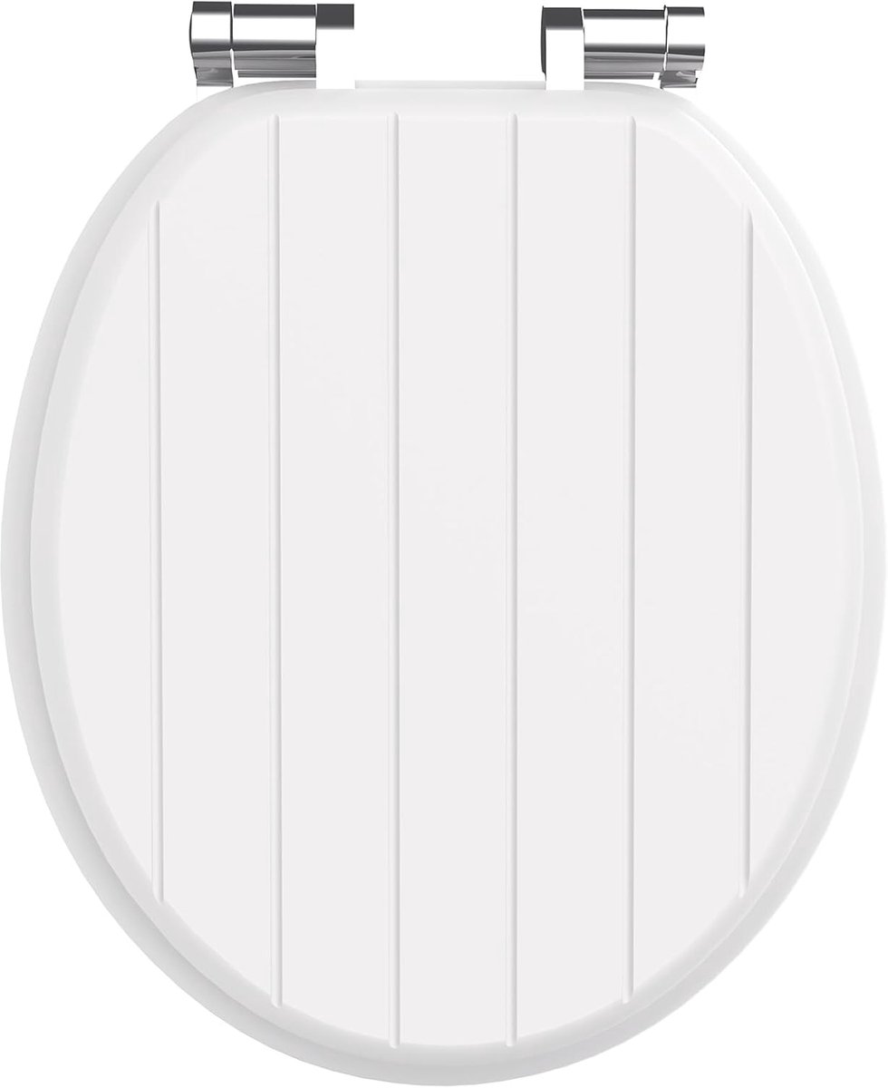 Wc-bril met softclosemechanisme, wc-bril met snelsluiting voor eenvoudige reiniging (Wit)