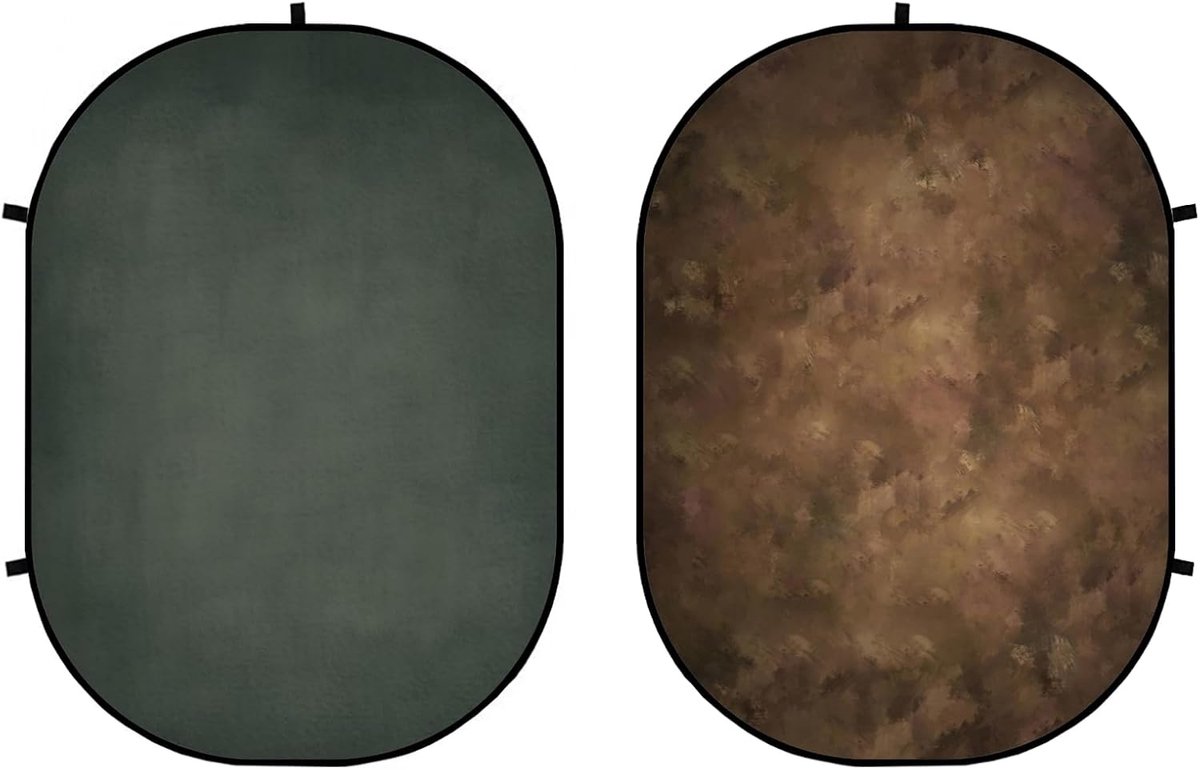 1.5x2m Bruin/Zwart Opvouwbare Achtergrond Pop Up Achtergrond Opvouwbare Achtergrond voor Online Vergadering Portret Fotografie Studio Foto Props