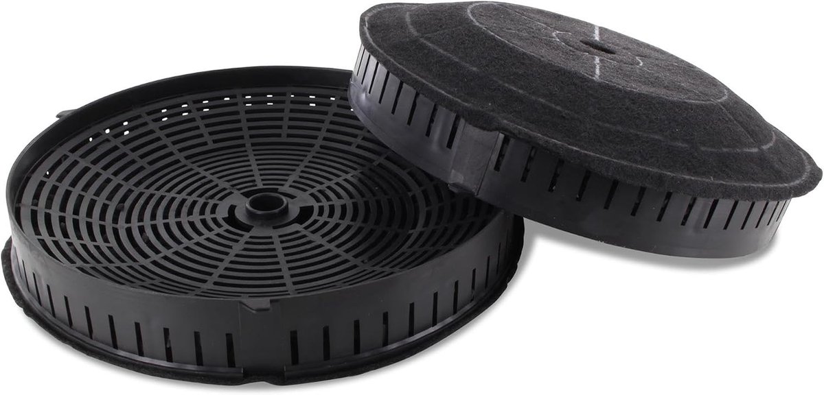 Filters, set van 2, 170 mm Ø rond, compatibel met Whirlpool 484000008824 Wpro type 57 CHF57 AEG 4055171138 Elica CFC0038668, 2 stuks afzuigkapfilter voor afzuigkap