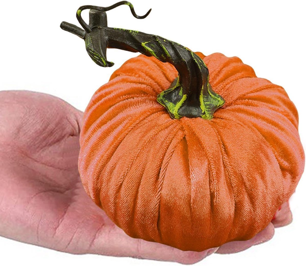 Kunstmatige pompoenen, kleine fluwelen pompoenen Stof Simulatie Pompoen