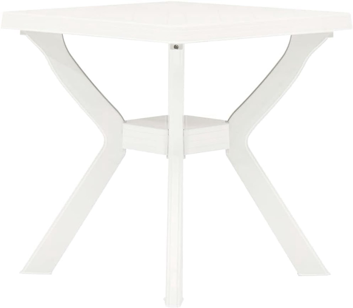 Wit, 70 x 70 x 72 cm, kunststof, tuin, terras, eettafel, campingtafel, partytafel, geschikt voor balkons, terrassen en dekken