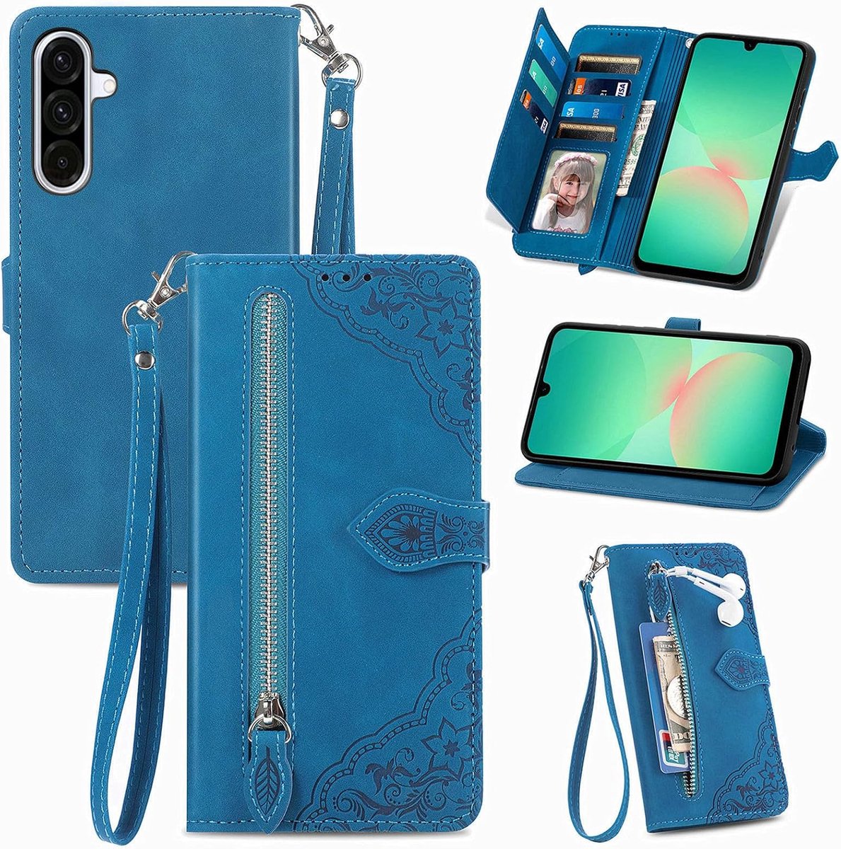 Flip Case voor Samsung Galaxy A27 5G, Blauw