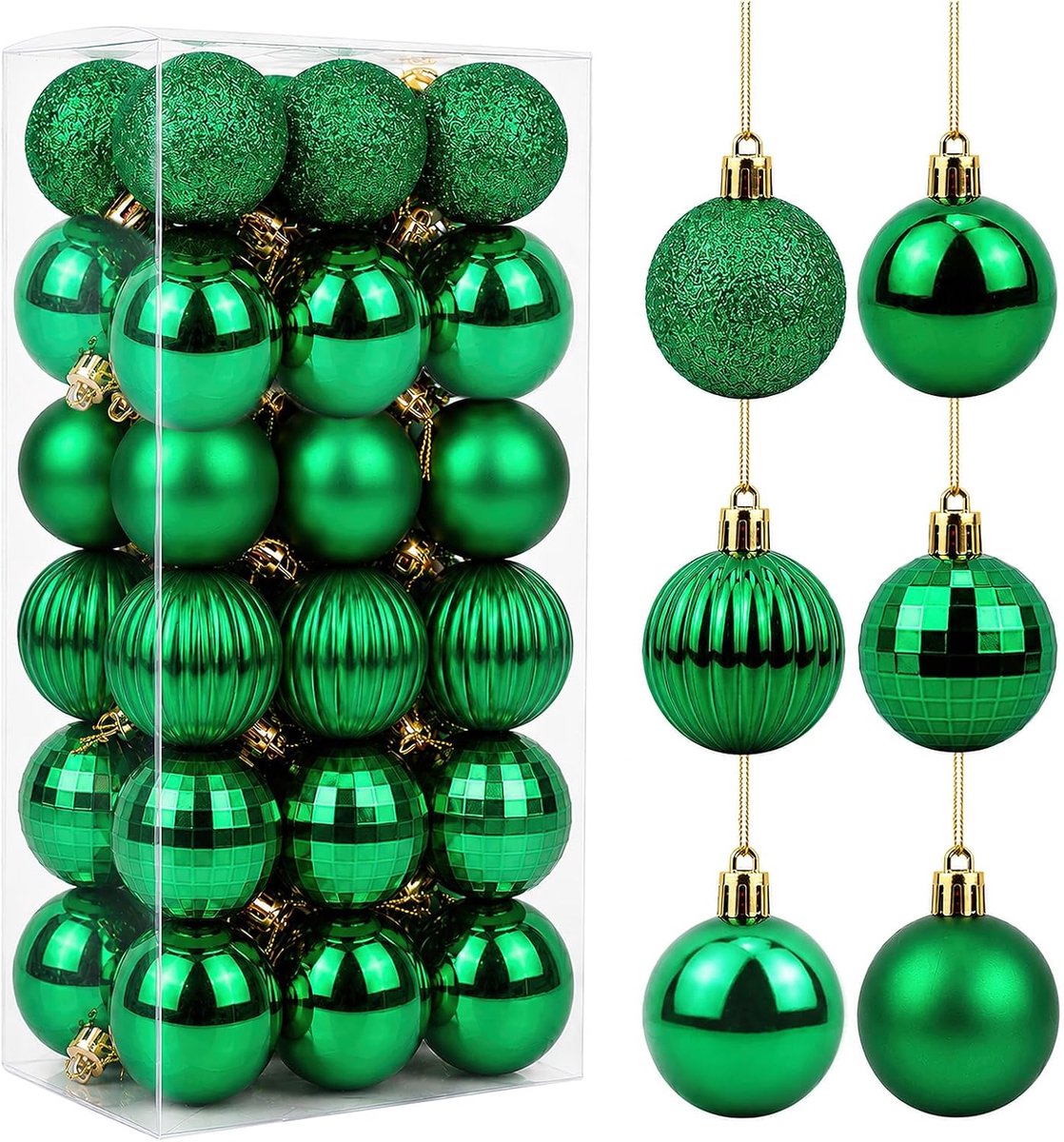 Kerstballen van 4 cm, ornamenten voor kerstboom, groen