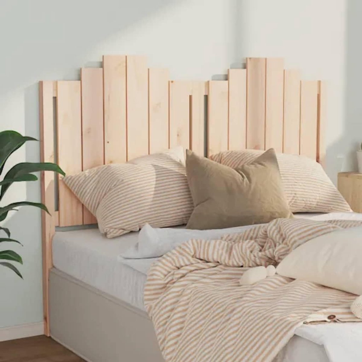 Grenen hoofdeinde 141 x 4 x 110 cm rustiek ontwerp voor bedframe rugsteun slaapkamer decoratie natuurlijk materiaal