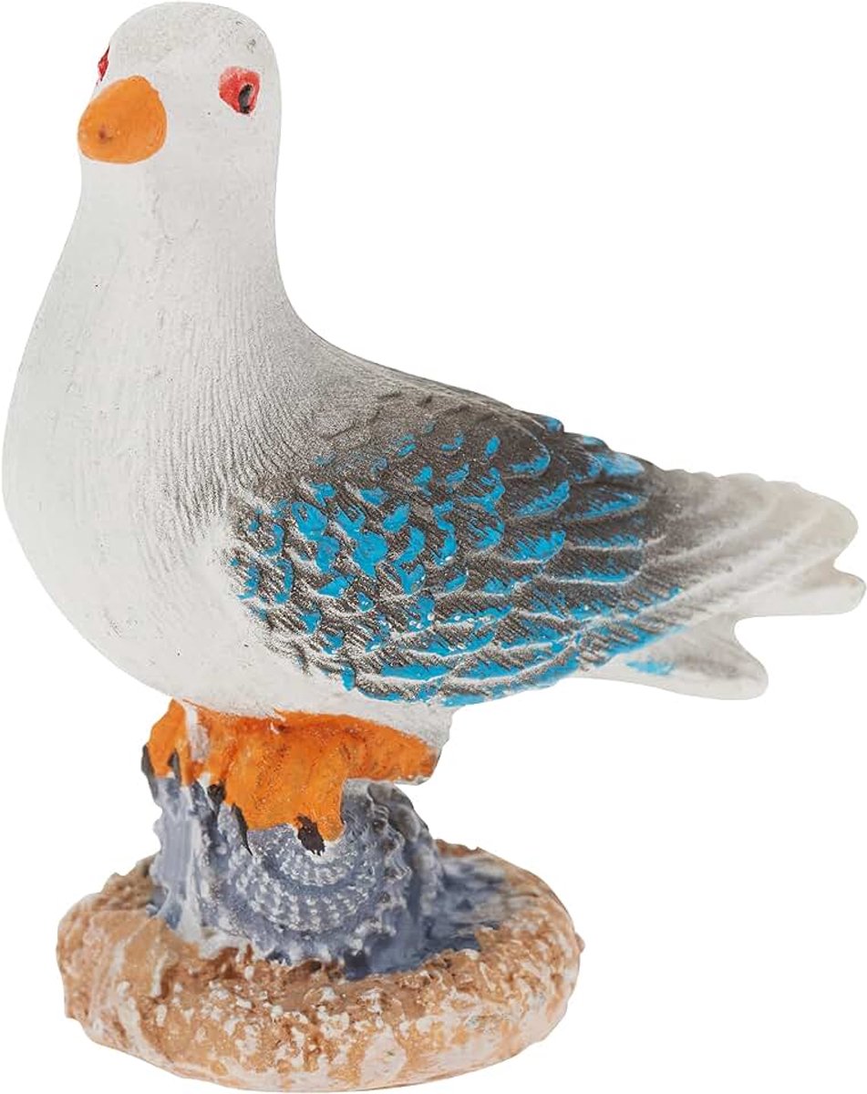 Decoratie "Meeuw" 5 cm kust vogel mini strand DIY knutselen