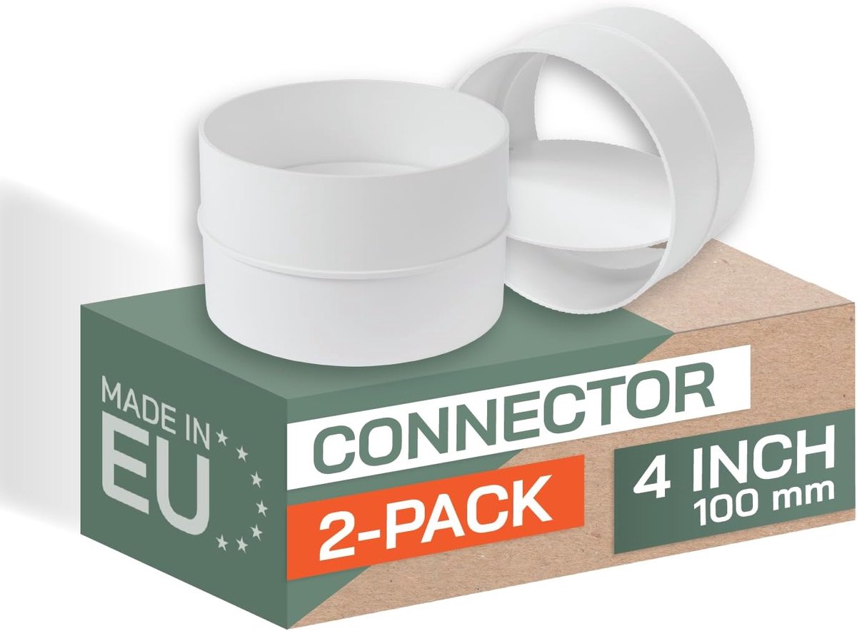 Systems 10 cm 2 stuks terugwegdemper terugstroom-verschluss ABS-kunststof wegwerp-luchtstroom-inzetstuk inline-ventilator-luchtafvoer-afweerder 100 mm