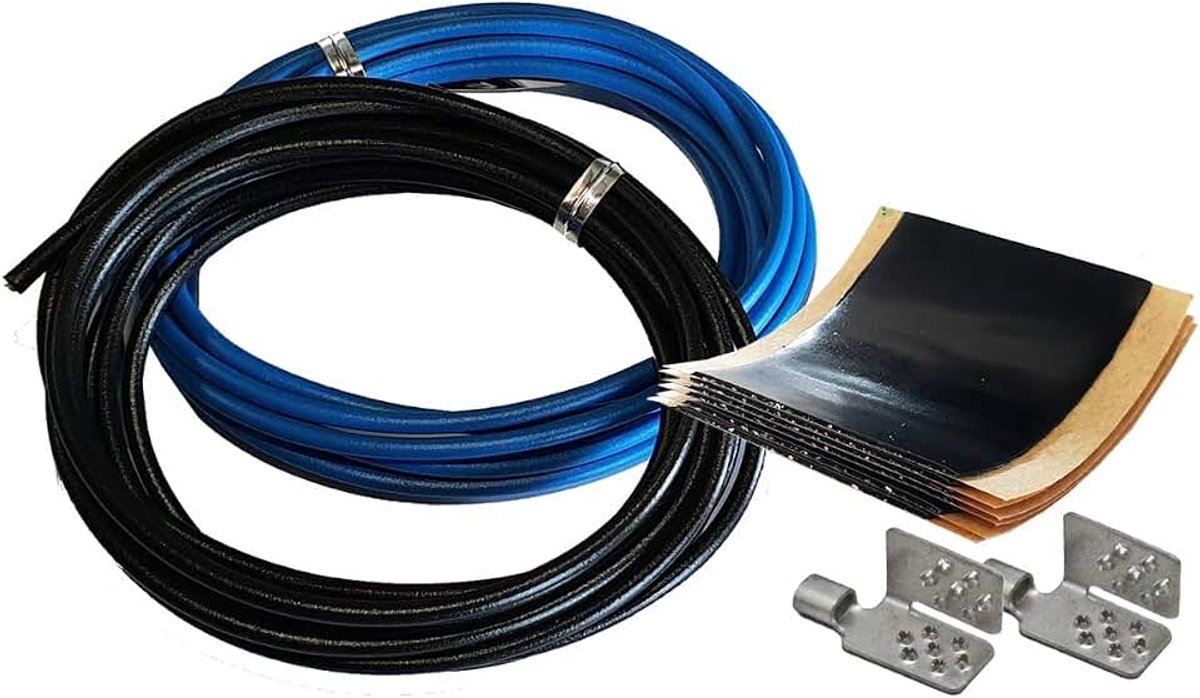 MS1 - montagetoebehoren voor verwarmingsfolie - zelflastige rubberen isolatietape Scotch - persklem - knijpconnector - verbindingskabel