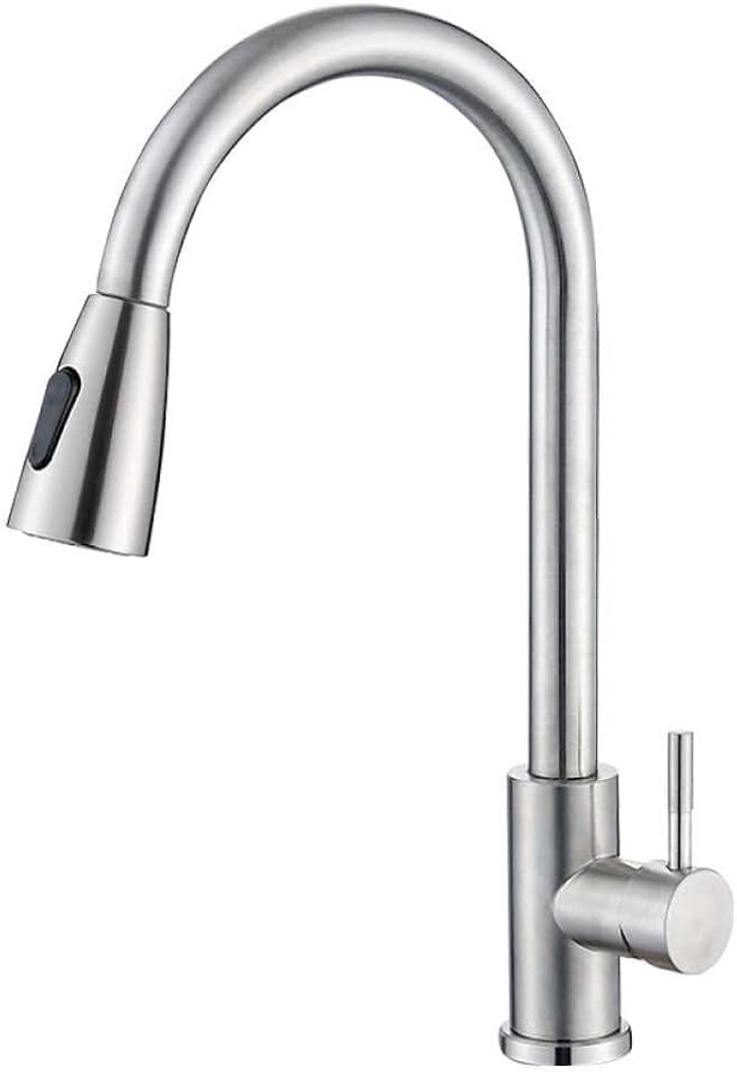 Spoelbak kraan uittrekbare keuken warm en koud water spoelbak, spoelbak, spatwaterdicht