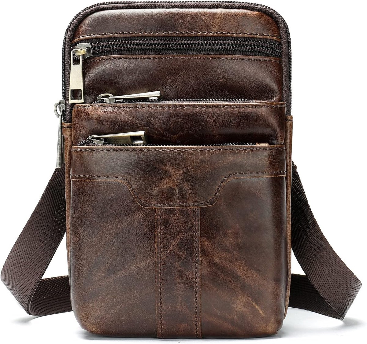 mobiele telefoon schoudertas heren, kleine mobiele telefoon heuptas zwart, universele lederen mobiele telefoon schoudertas mobiele telefoon heuptas shulder bag beugel taille tas mobiele