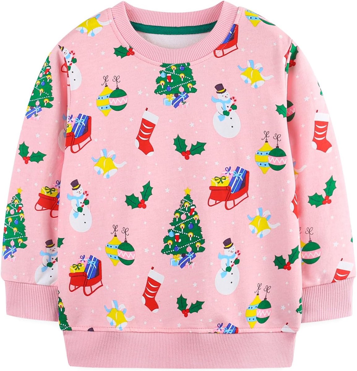 Sweatshirt Meisjes Kinder Trui Katoen Warm Langmouwen Shirt Casual Sport Sweatshirt Schattige Eenhoorn Print Kinderkleding Langmouwen Ronde Hals Topjes 2-8 Jaar