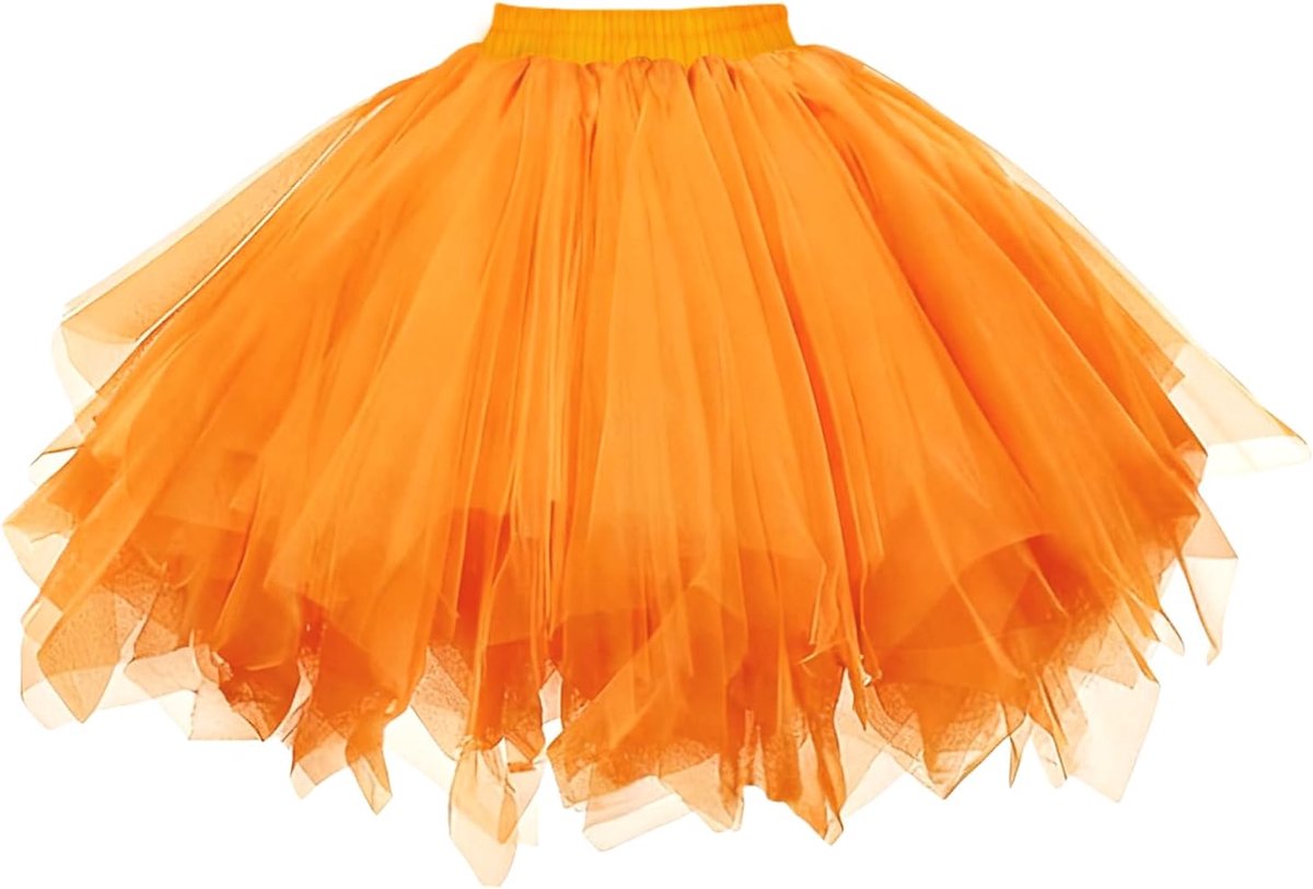 rok voor dames, knalkleurrijke meerlaagse tutu-rok voor carnaval en jaren 80-feest