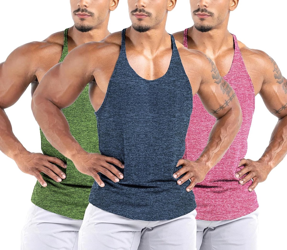 stringer tanktops voor heren, workout gymshirt, Y-rug, spierfitness, atletische stretch, sneldrogende top