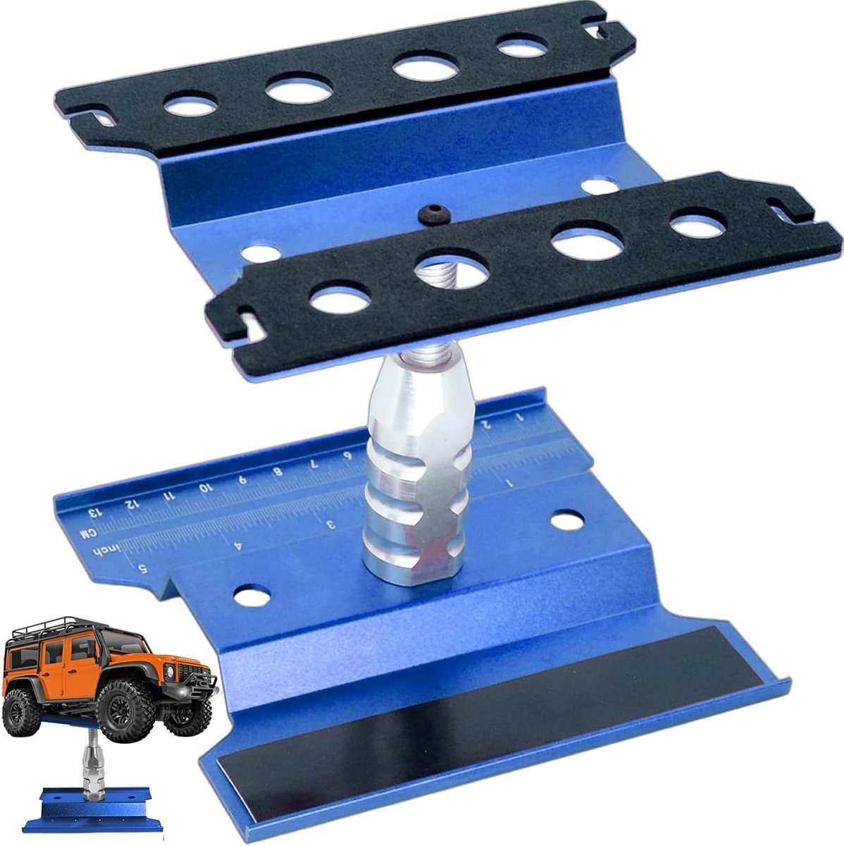 Auto Reparatie Werkstandaard Lift Lager Verstelbaar Werkstation Aluminium 360 Graden Rotatie voor 1/8 1/10 1/12 RC Auto Traxxas Slash TRX4 Arrma Axial SCX10 Losi Redcat Wltoys RC Crawler Monster