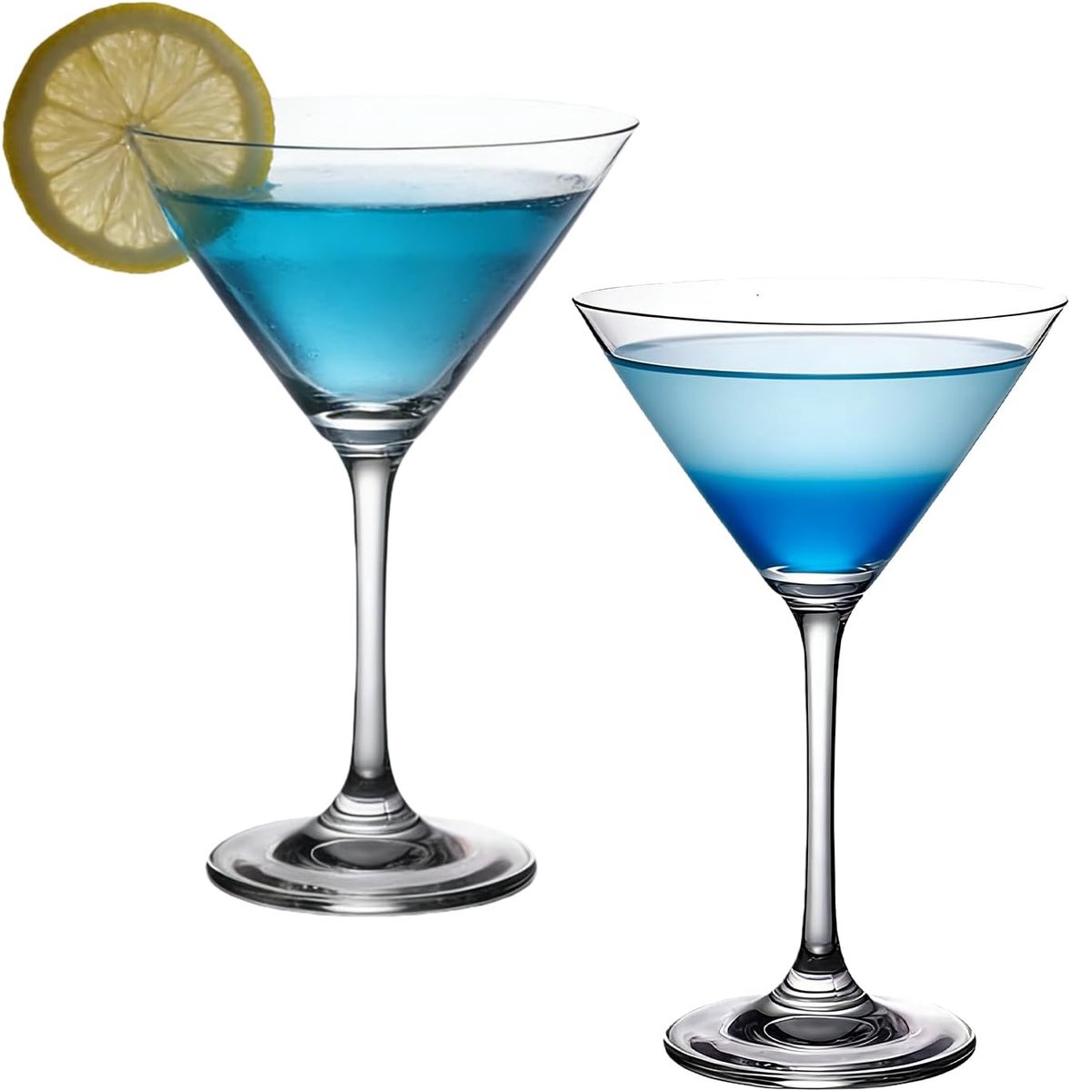 Martiniglazen: transparant, cocktailglazen set, kristalglas, vaatwasmachinebestendig voor bar, thuis, feest, cocktail drinkglazen voor bevroren dranken