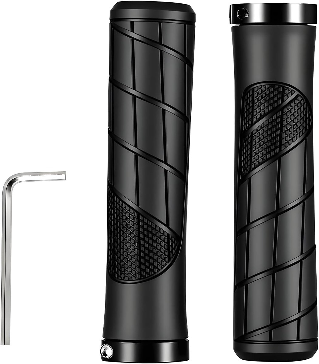 Stuurgrepen voor fiets, ergonomisch, anti-slip met lock-design, geschikt voor trekkingfiets, mountainbike, racefiets, stijl A - Diamond Pattern