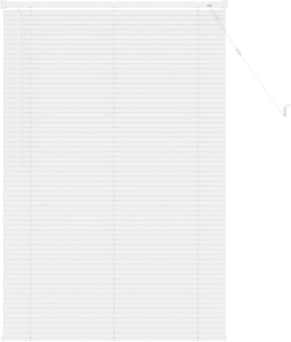 Jaloezie wit 150 x 90 cm 25 mm PVC, zicht en verblinding jaloezieën zonwering rolgordijn voor kantoor slaapkamer commercieel 42003711