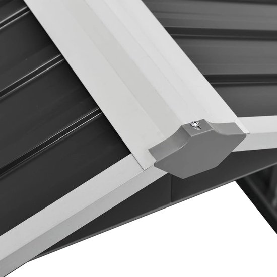 Schuur voor grasmaaier, garage voor robot, grasmaaier, afdekking voor robot, grasmaaier, verzinkt staal, antracietgrijs, 92 x 97 x 63 cm — afbeelding 5