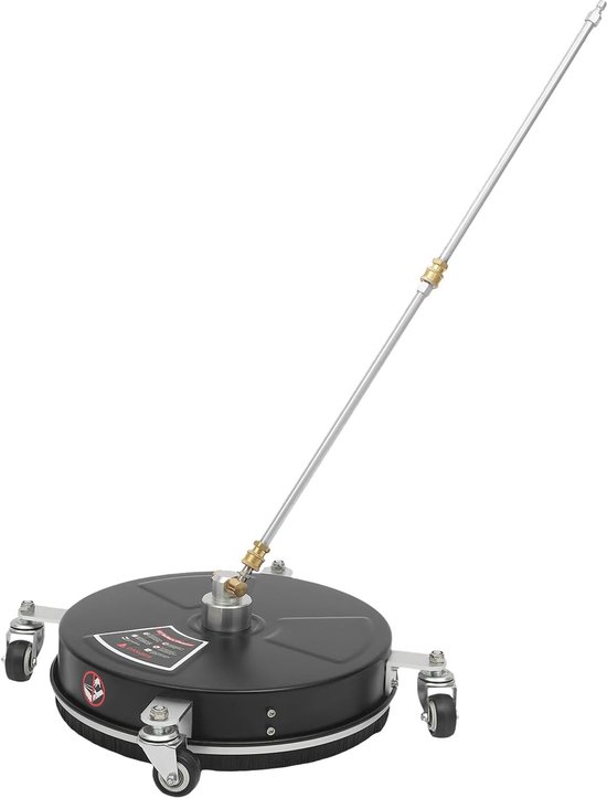 15 inch oppervlaktereiniger voor hogedrukreiniger, 4-wiel, professionele oppervlaktereiniger, roestvrij staal, tot 4000 psi, met spatbescherming en verlengstang, voor terras, oprit — afbeelding 5