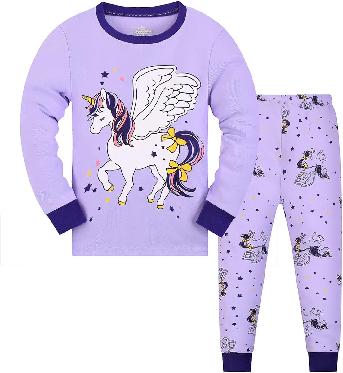 Pyjama Meisjes Eenhoorn Kinderpyjama Katoen Lange Mouw Pyjama Set 3-13 Jaar