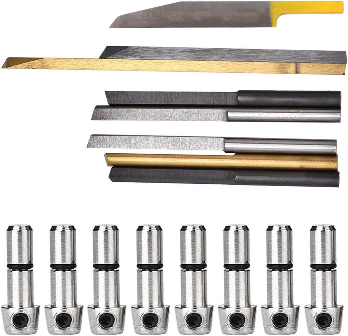 Hulpmiddelen van de juwelengraveur, 8pcs gravure Scherpe Beetjes voor Pneumatische Effect, juwelen die Engraving Machines Hoge Precisie Graver Mes maken, voor Juwelenverwerking