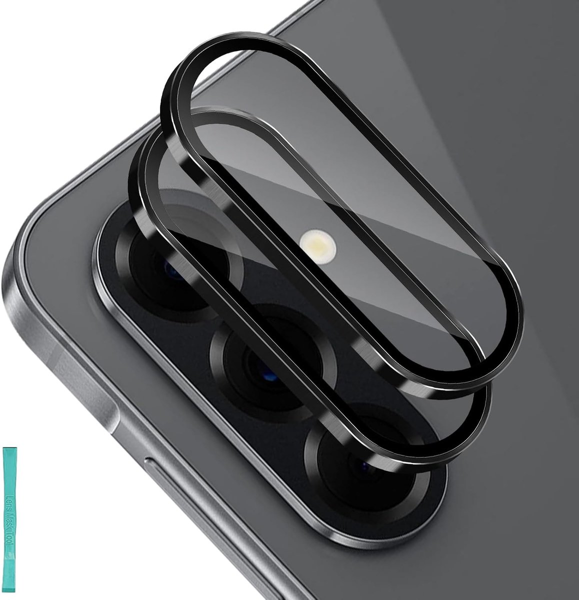 2 stuks camerabescherming voor Samsung Galaxy A56 / A36 / A26 5G voor pantserglas - [zwart], 9H hardheid, anti-kras camerabescherming, ultraheldere lensglasfolie, anti-stof, HD camera
