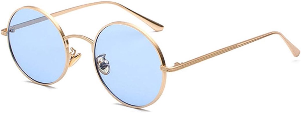 Zonnebril Man Vrouw Ronde Retro Wijnoogst Cirkelstijl Zonnebril Gekleurd Metalen Frame Bril Eyewear