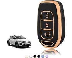Sleutelhoes TPU, Autosleutelhoes Geschikt voor Renault Twingo Kangoo Clio Symbol Kwid Dacia Logan Sandero Stepway Duster Dokker, Sleutel Cover Bescherming Sleutelbehuizing - Smart Key