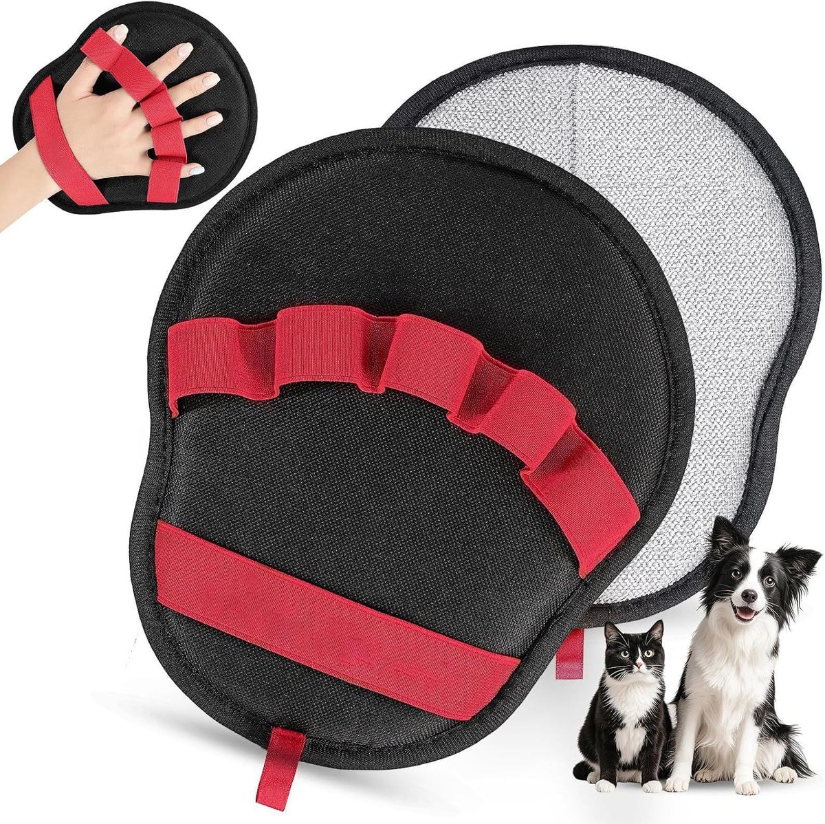 Elektrostatische vachtmagneet-handschoen, herbruikbare dierenhaarverwijderaar met vijf vingers, efficiënte ontharing voor honden, katten en huishoudtextiel