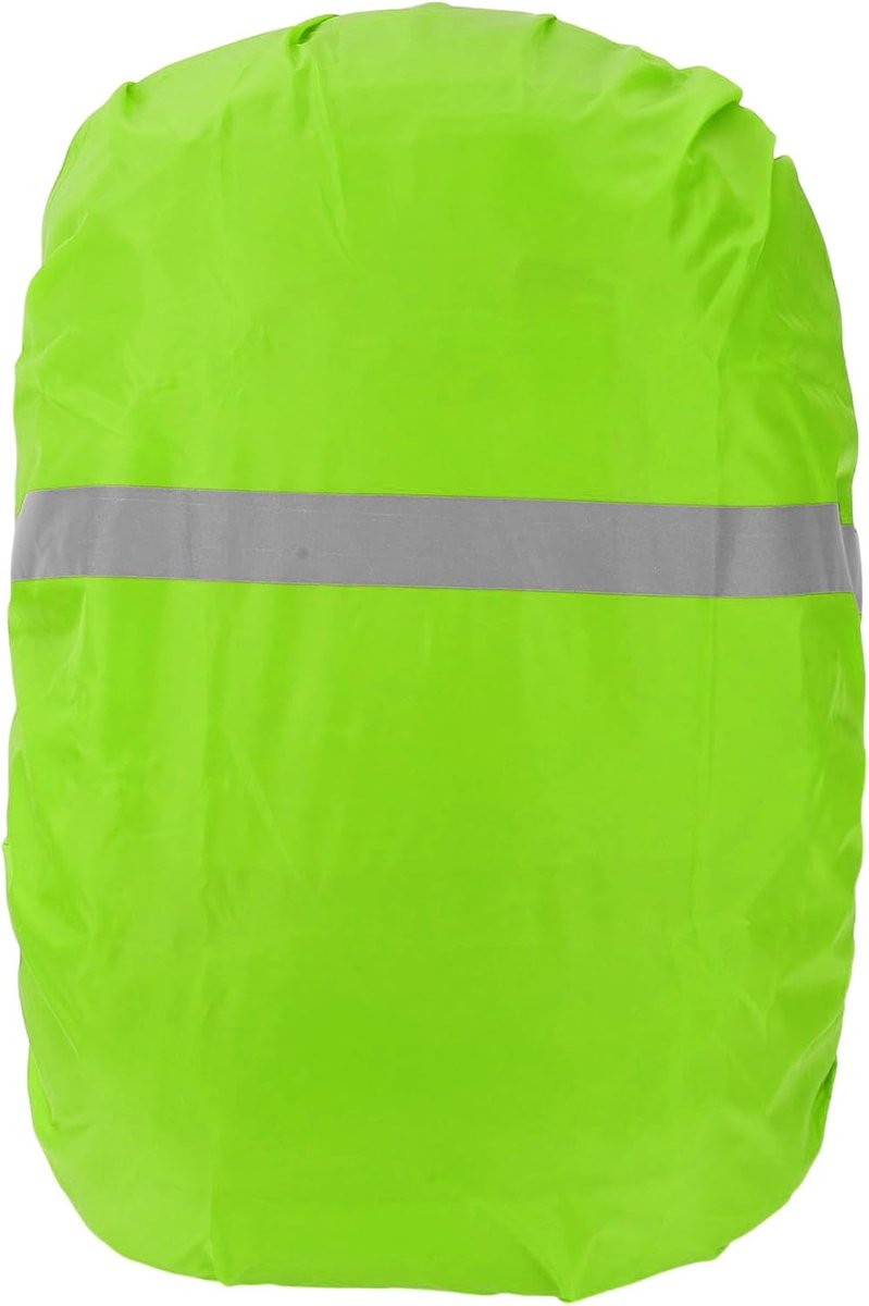 Rugzak Regenhoes, Waterdichte Rugzak Regenhoes, Polyester Rugzakhoes voor Outdoor Wandelen Fietsen, Groot, Fluorescerend Groen