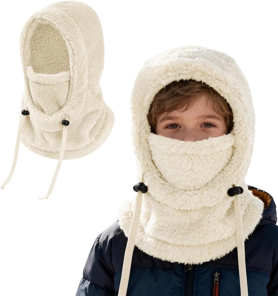 Bivakmuts voor de winter, winddicht, van thermofleece, voor