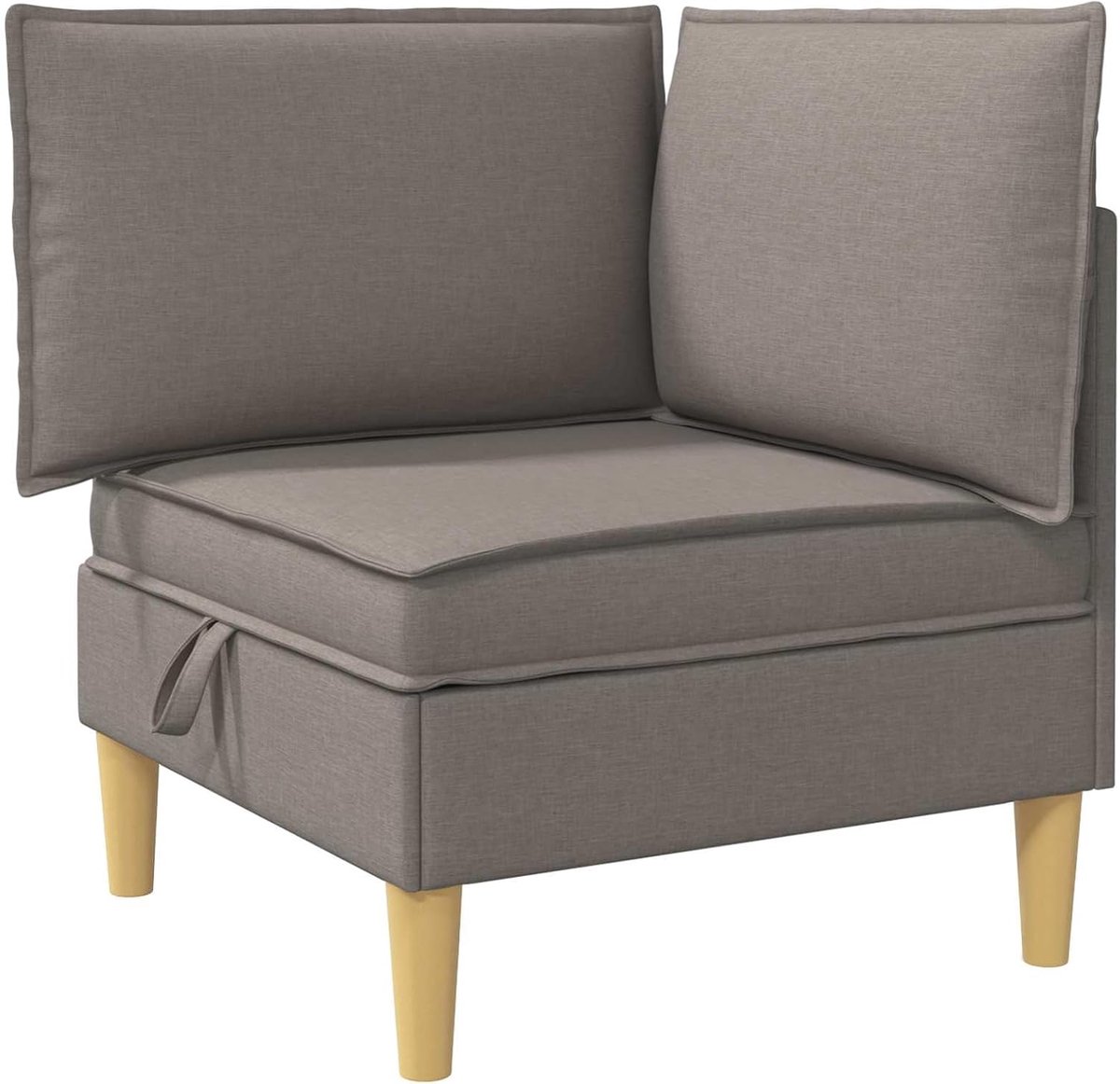 Sofa met opbergruimte, stof, gestoffeerde bank, combineerbare bankmodule voor woonkamer, appartement, kantoor, logeerkamer, 42027072