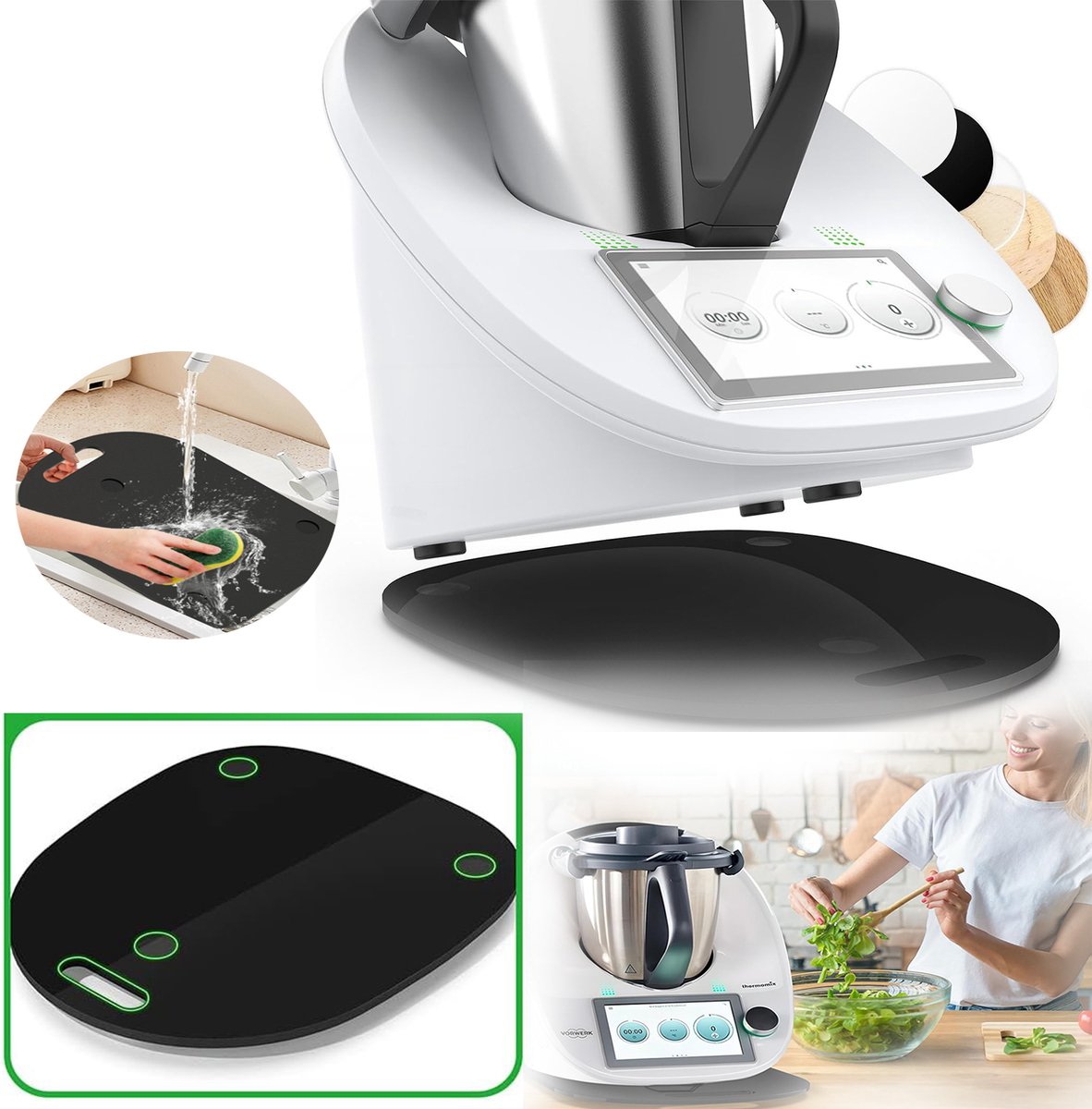 Thermomix Board Glider, Glijmat, Moeiteloos Verhuizen, Accessoires Ter Bescherming Van Het Keukenwerkblad