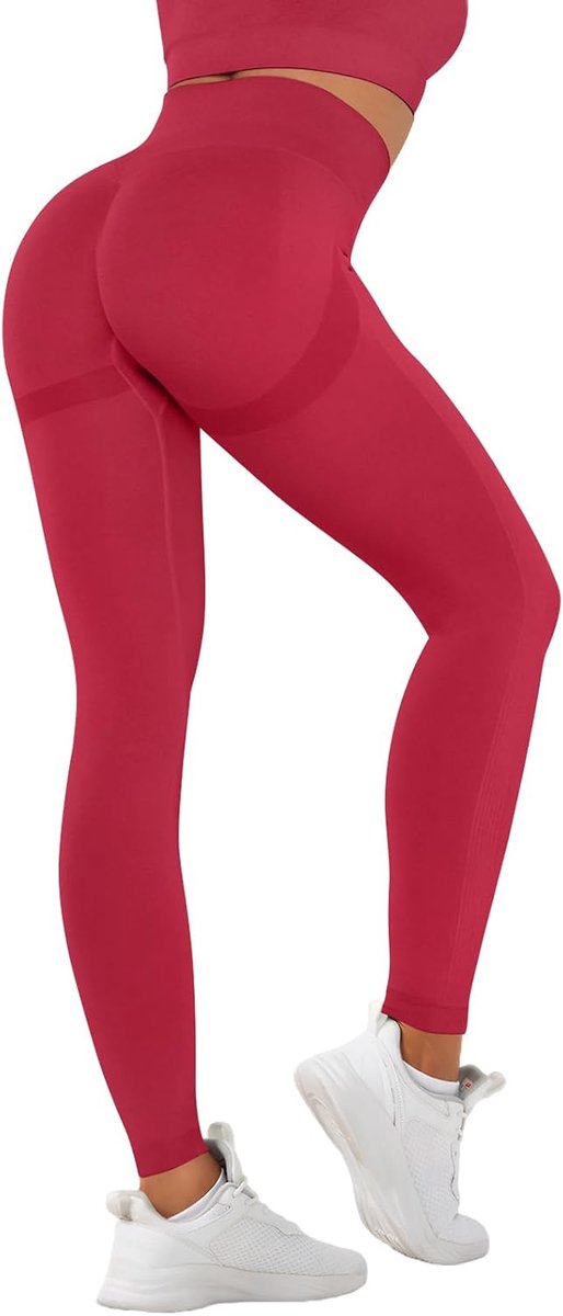 Leggings voor dames, hoge taille, naadloos, push-up, sportlegging voor dames, ondoorzichtig, vormende sportbroek voor yoga, fitness, gym, workout