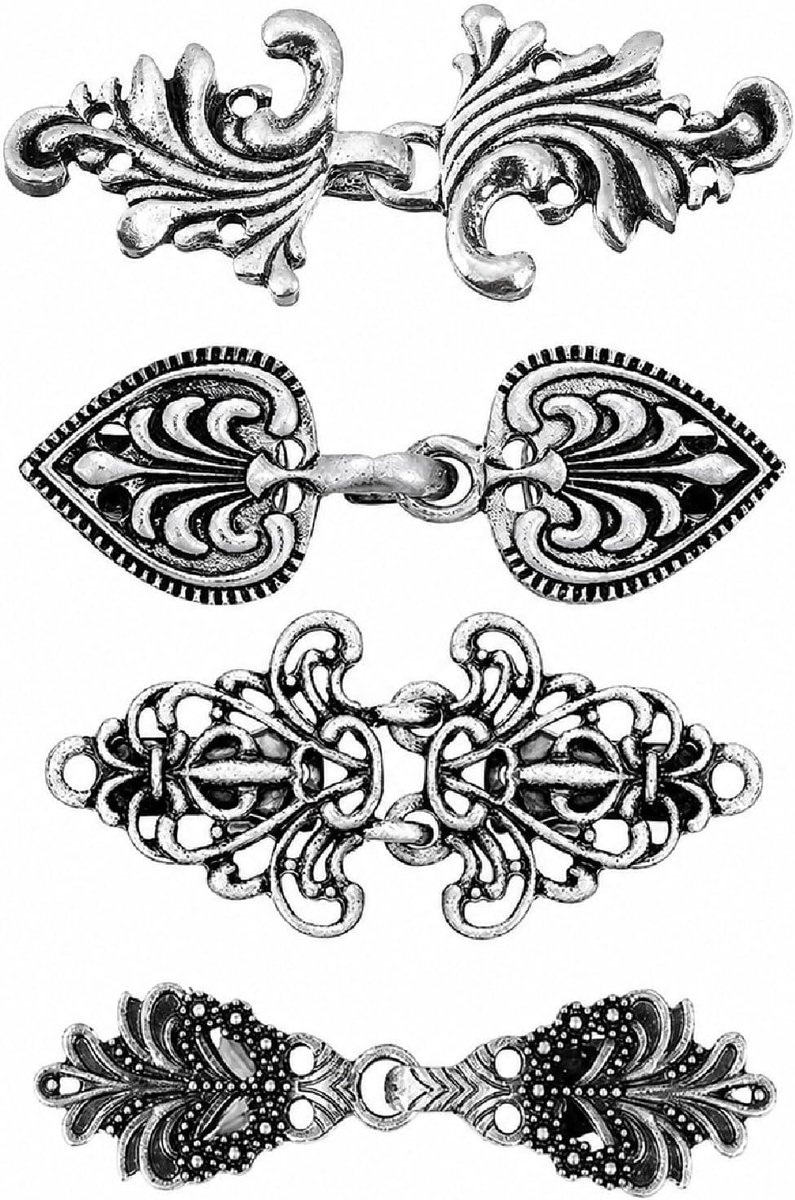 4 stuks vintage clips voor gebreide jas, trui-clip voor dames