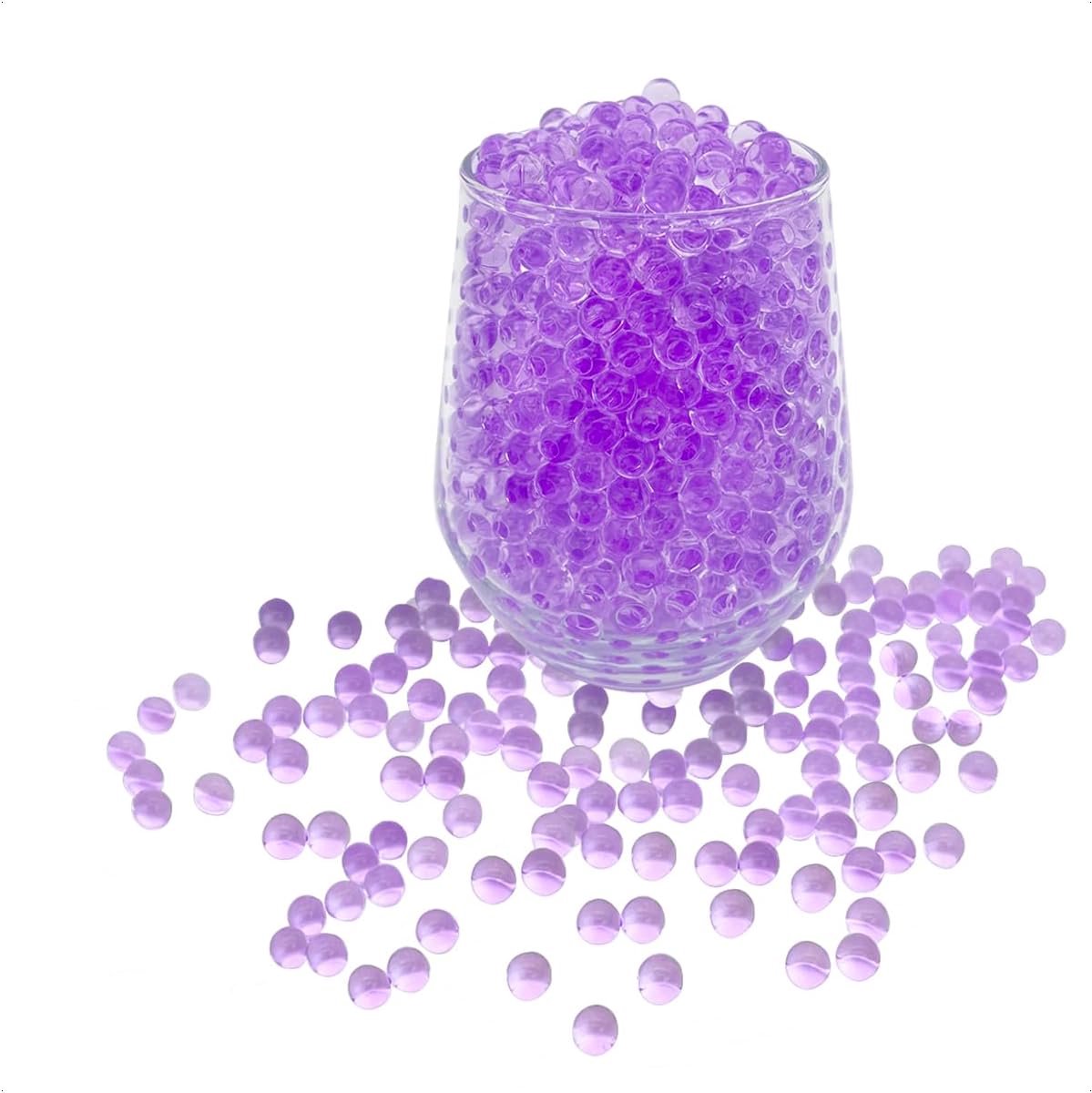 20000 stuks Watergel Grond, Paarse Waterballen Gelei Kristal Kralen Gel Bal Waterabsorberende Kralen voor Vazen, 100g 7-8mm Vaas Vullers voor Huisdecoratie (Paars)