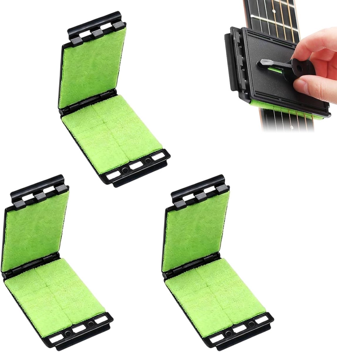 Accessoires, 3-delige Gitaar Accessoiresset en Elektrische Gitaar Onderhoud, Gitaar Snaren Reinigingskit Voor Snaren en Fingerboard Reiniging en Onderhoud