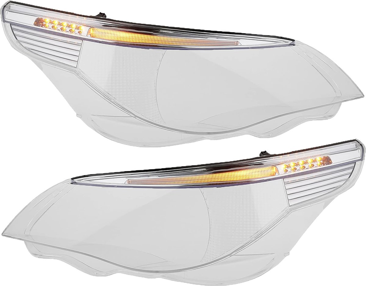 Koplampglas Xenon geschikt voor BMW 5 E60 E61 03-07 met links rechts f.